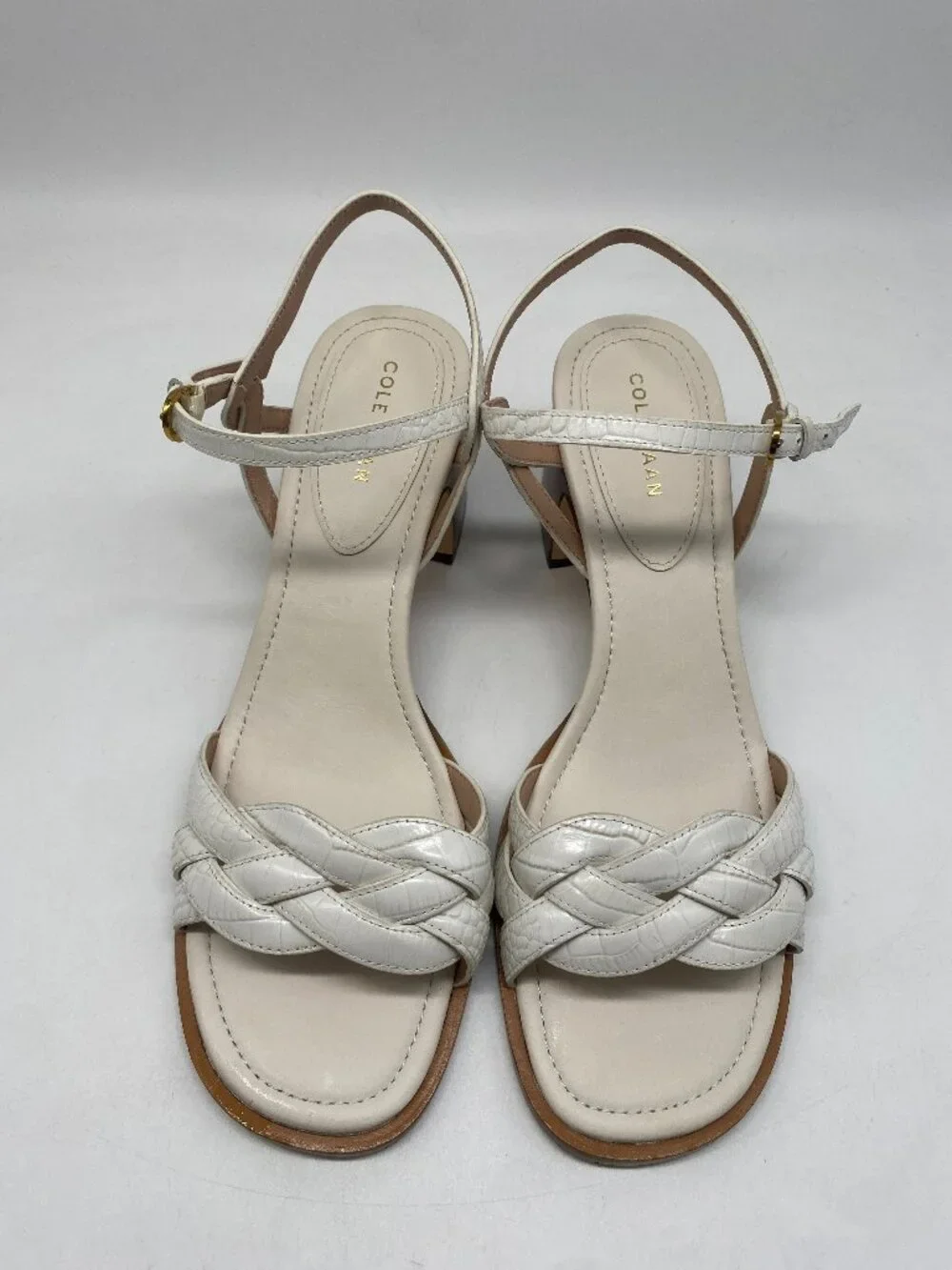 COLE HAAN ANKLE STRAP SANDAL WHITE US WOMEN SIZE 9B